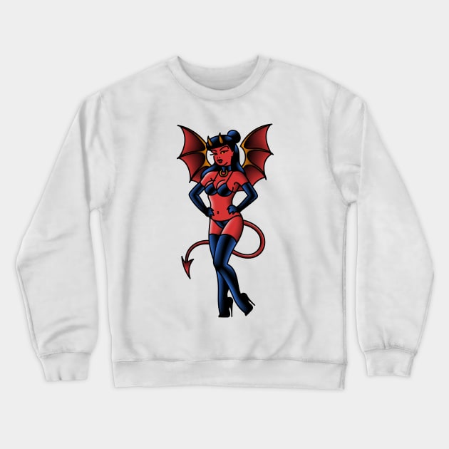 Demon Girl Crewneck Sweatshirt by OldSalt